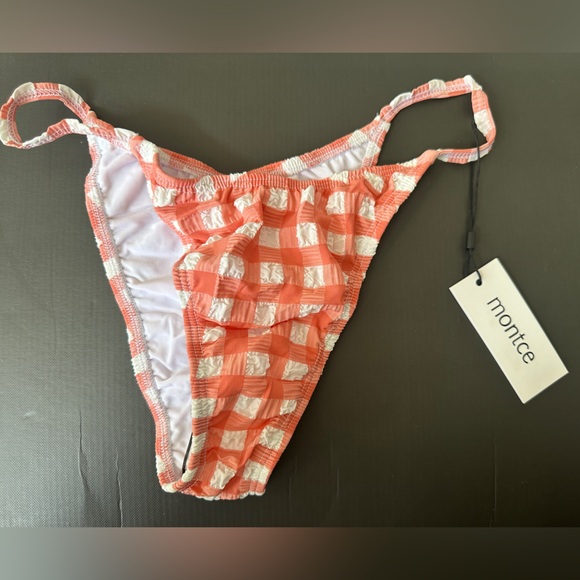 Gingham Ruffle Bikini SET - Pink - Picture 4 of 5